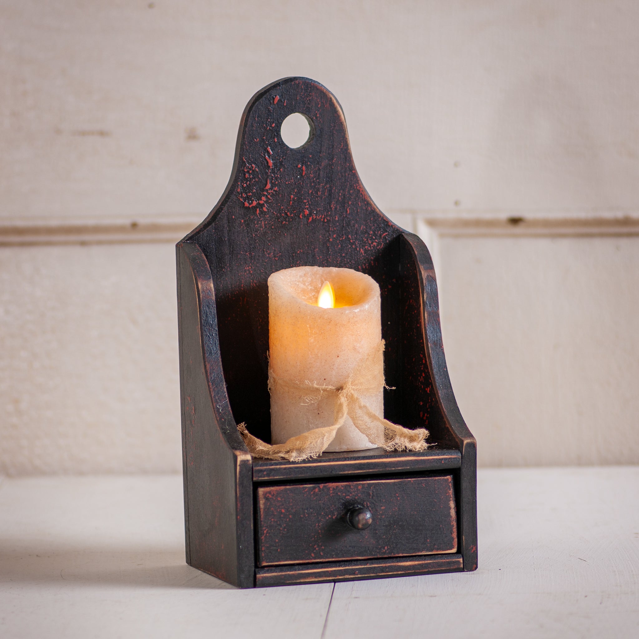 Black Colonial Wooden Wall Box