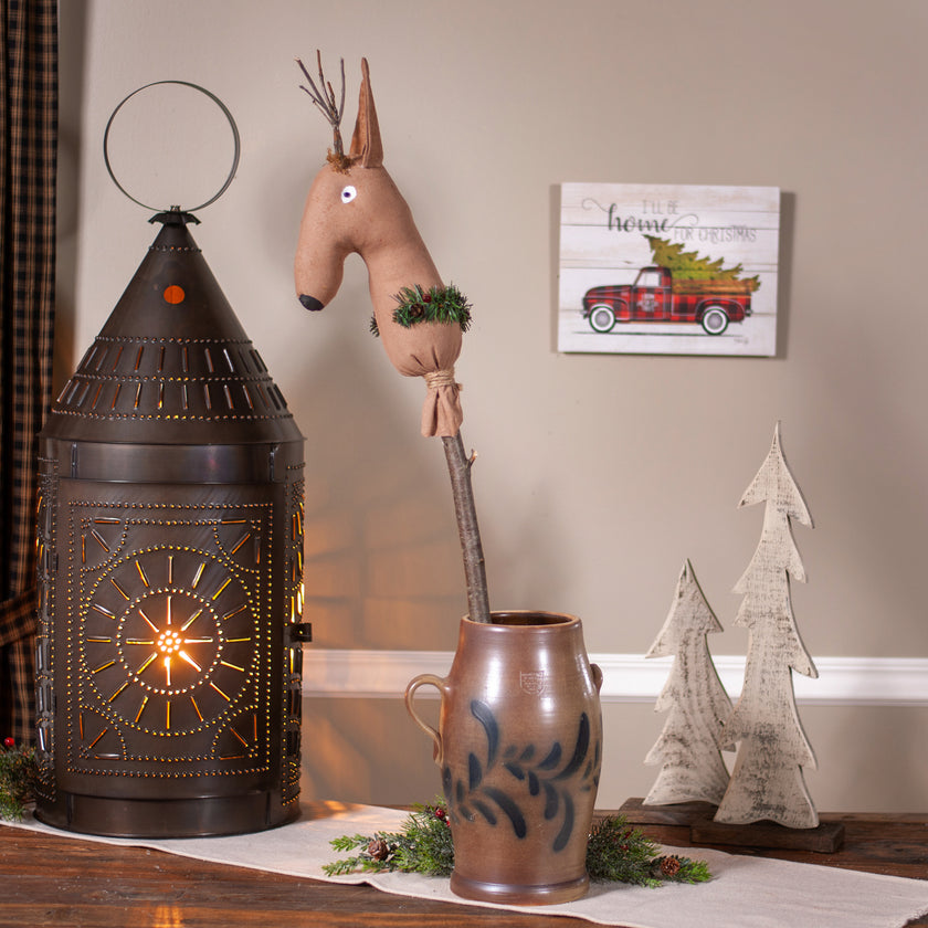 Handmade Reindeer on a riding stick – Irvin's Tinware
