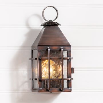 Barn Outdoor Wall Light in Solid Antique Copper - 2-Light