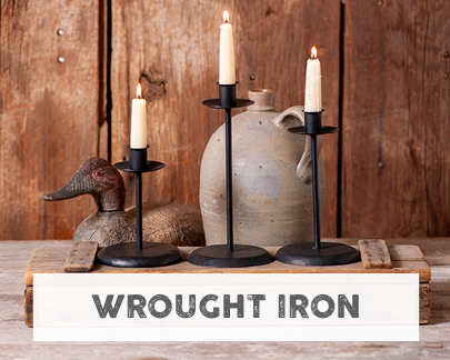 Rustic Wrought Iron Candle Holders