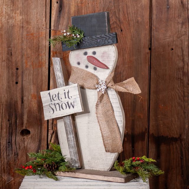 Irvins Tinware: Single Snowman on Base