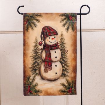 Snowman Garden Flag