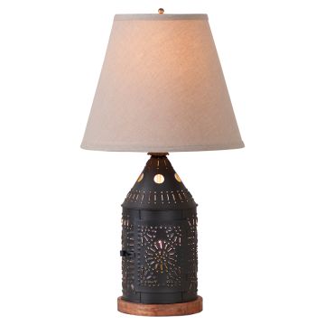 Tinner's Revere Lamp with Linen Empire Shade