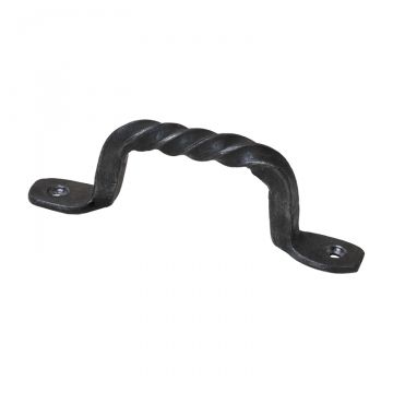4-Inch Twisted Wrought Iron Cabinet Pull Handle