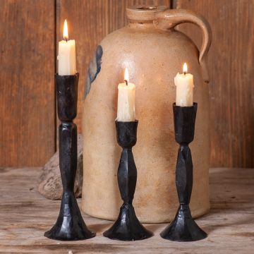 Newtown Cast Iron Taper Candle Holder Set