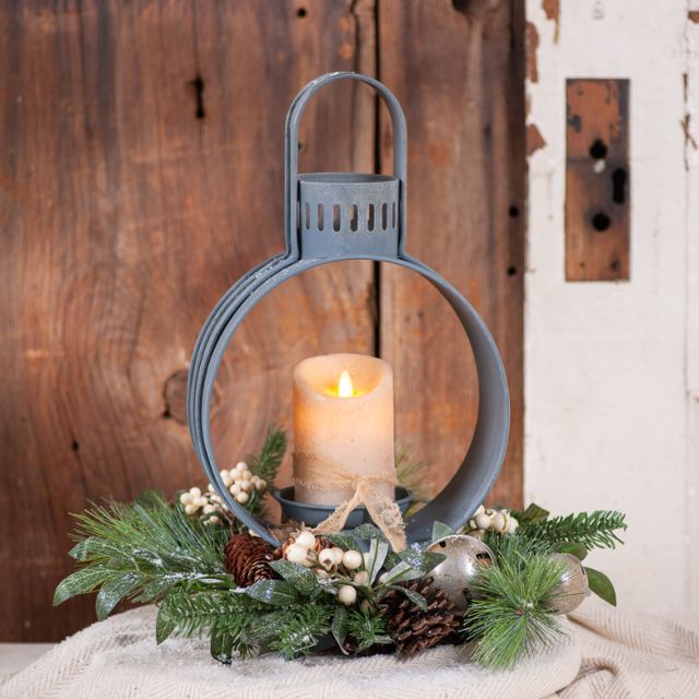 Mantle Light Candle Holder with Weathered Zinc popular Finish, Rustic Look