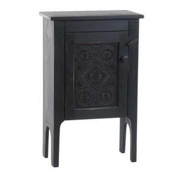 Accent Cabinet with painted tin in black