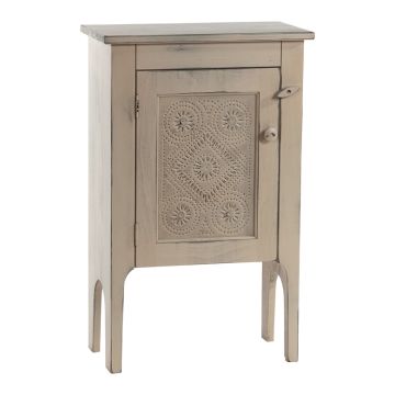 Accent Cabinet with painted tin in cream