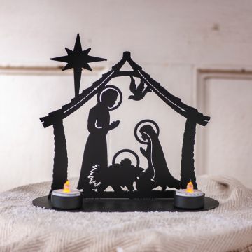 Small Iron Nativity Silhouette