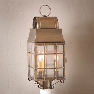 Washington Post Lantern in Weathered Brass - 3-Light