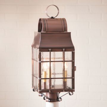 Washington Post Lantern in Antique Copper - 3-Light
