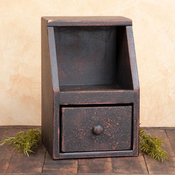 Wooden Spice Box in textured black
