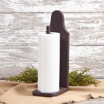 Wooden Paper Towel Holder in textured red