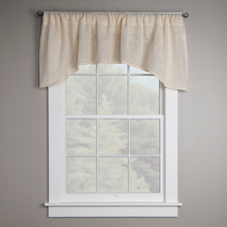 Irvin's Tinware: Courtland Jabot Valance in Cream