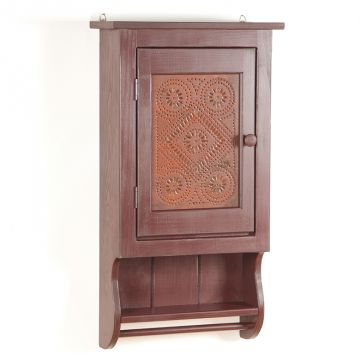 Rustic Wall Cabinet in Red