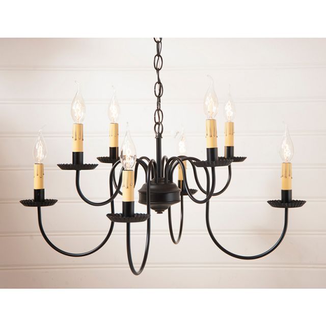 Irvins Tinware: 8-Arm Eight Tier Bloomfield Two in Chandelier Black Arm