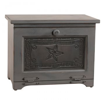 Bread Box with Star Panel in Gray