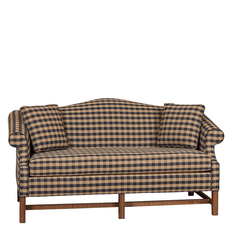 Irvin's Tinware: 74-Inch Classic Camelback Sofa