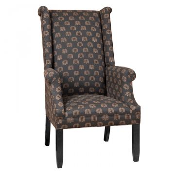 Rolled Arm Wingback Chair
