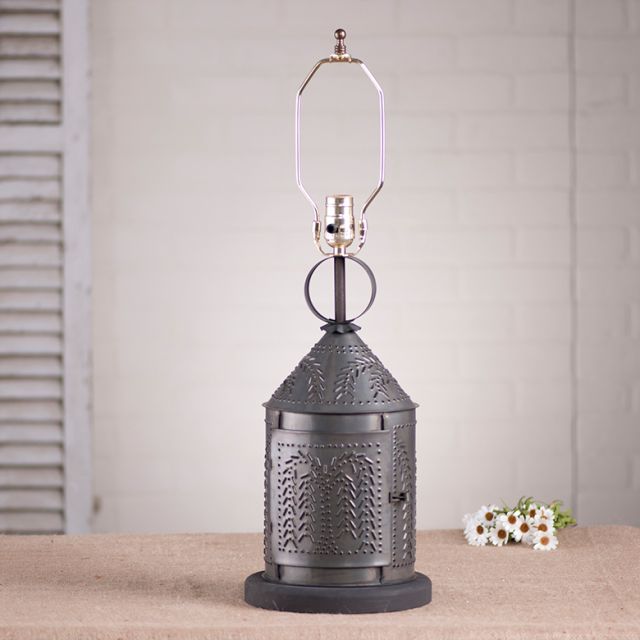 BTL2 Primitive 18 Tall Fireside Tin Electric Lantern (Made In USA