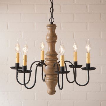 Country Style Wood Chandeliers | Irvin's Tinware