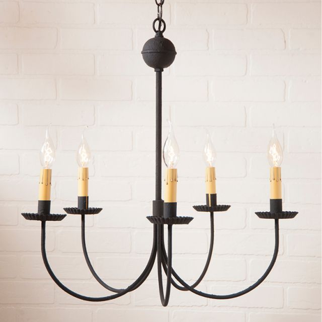 large black metal chandelier