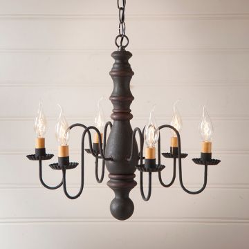 Country Style Wood Chandeliers | Irvin's Tinware