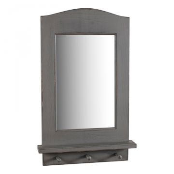 Mirror with pegs in Gray