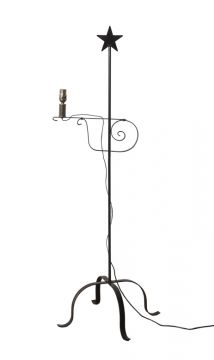 Wrought Iron Adjustable Floor Lamp with Star Top